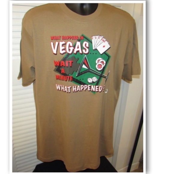 Men's Graphic T-Shirt "What Happens in Vegas - Picture 1 of 4